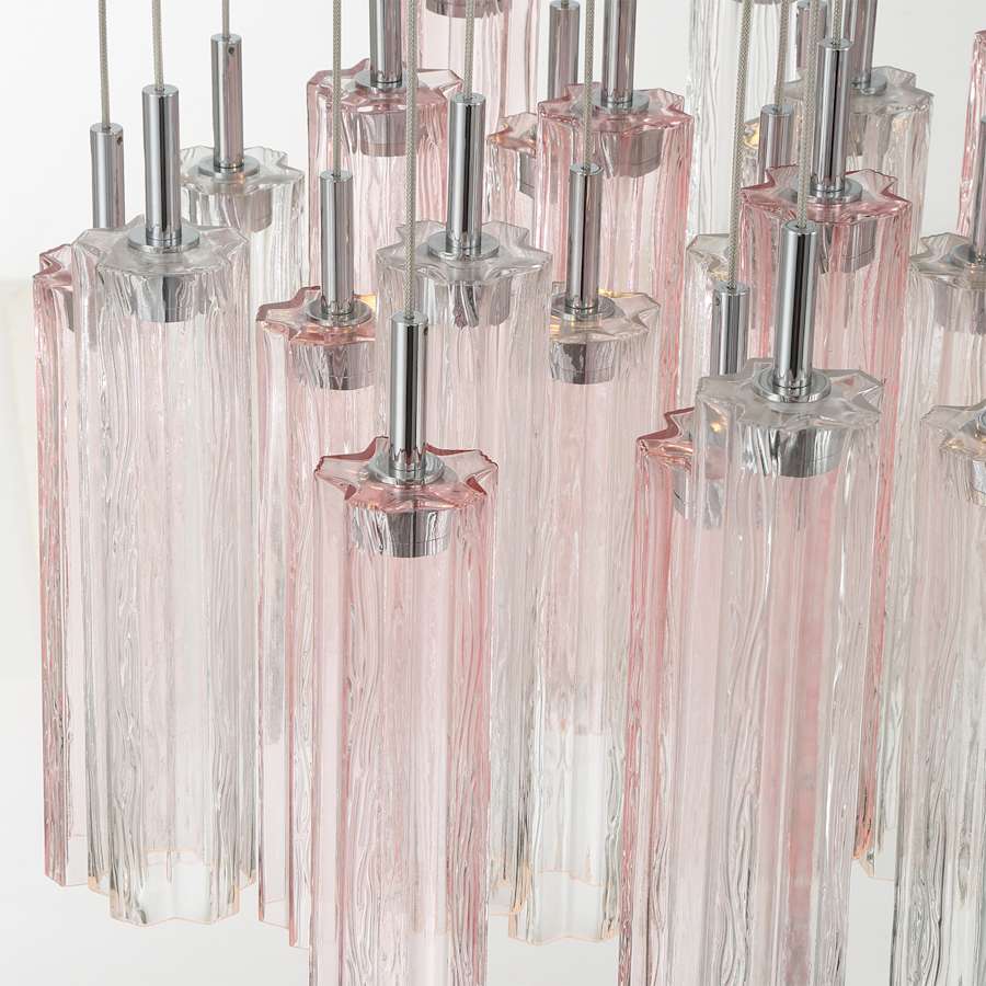 Crystorama Lighting Group Addis 26" Wide Multi Light Pendant with Spring Glass Shades