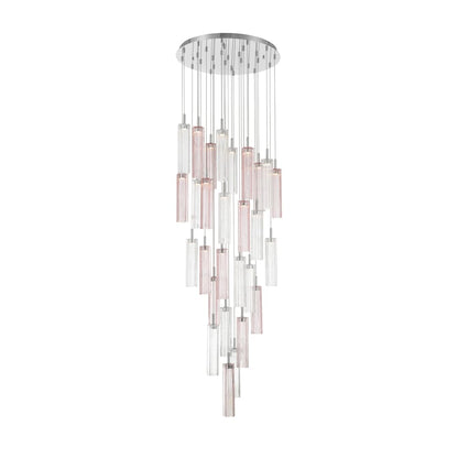 Crystorama Lighting Group Addis 26" Wide Multi Light Pendant with Spring Glass Shades