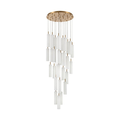 Crystorama Lighting Group Addis 26" Wide Multi Light Pendant with White Glass Shades