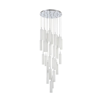 Crystorama Lighting Group Addis 26" Wide Multi Light Pendant with White Glass Shades