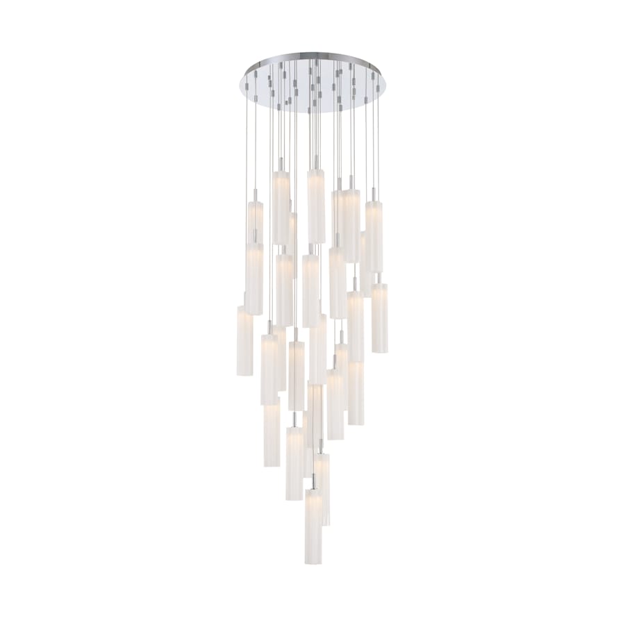 Crystorama Lighting Group Addis 26" Wide Multi Light Pendant with White Glass Shades