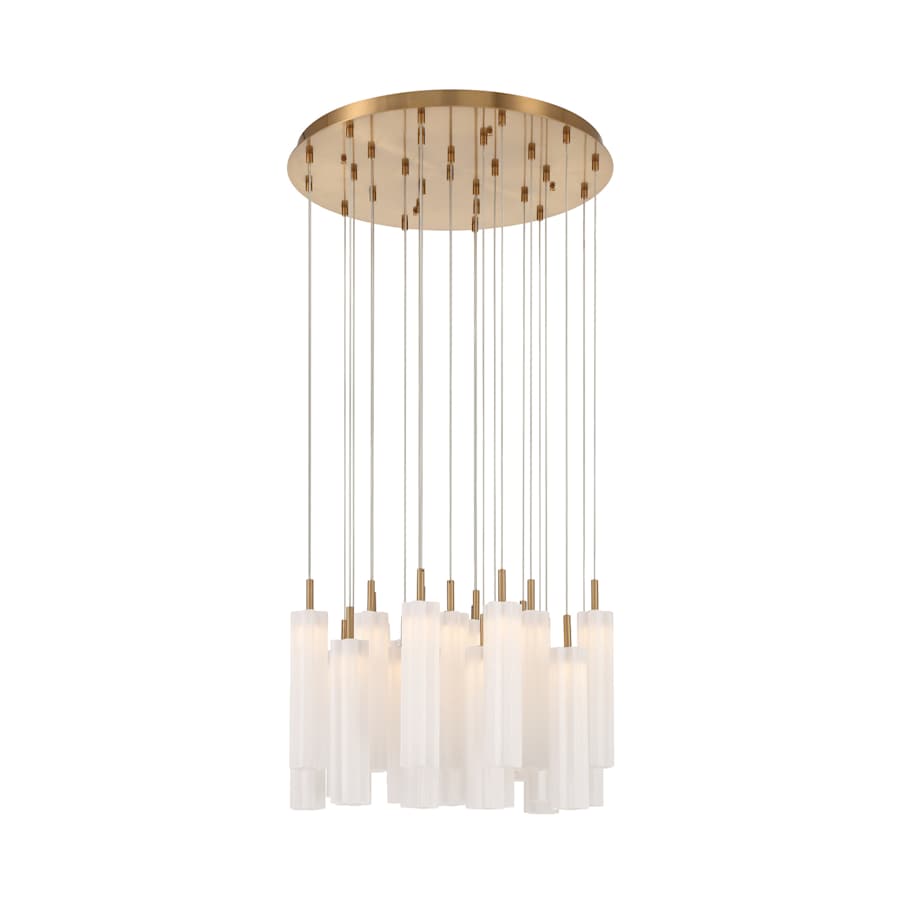 Crystorama Lighting Group Addis 26" Wide Multi Light Pendant with White Glass Shades