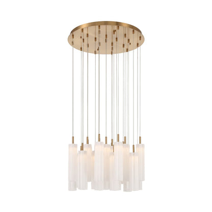 Crystorama Lighting Group Addis 26" Wide Multi Light Pendant with White Glass Shades