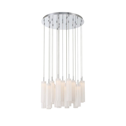 Crystorama Lighting Group Addis 26" Wide Multi Light Pendant with White Glass Shades