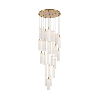 Crystorama Lighting Group Addis 26" Wide Multi Light Pendant with White Glass Shades