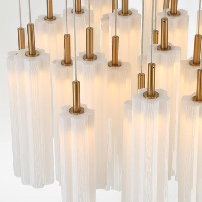 Crystorama Lighting Group Addis 26" Wide Multi Light Pendant with White Glass Shades
