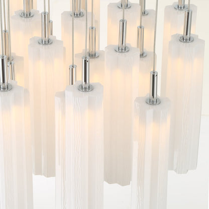 Crystorama Lighting Group Addis 26" Wide Multi Light Pendant with White Glass Shades