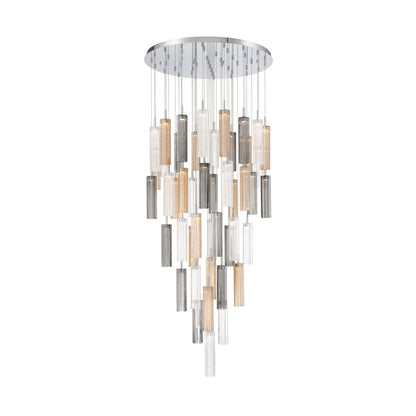 Crystorama Lighting Group Addis 36" Wide Multi Light Pendant with Autumn Glass Shades