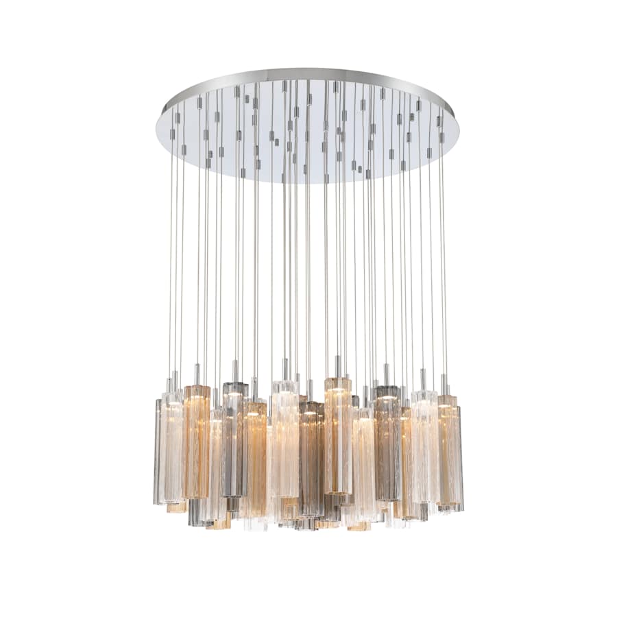 Crystorama Lighting Group Addis 36" Wide Multi Light Pendant with Autumn Glass Shades