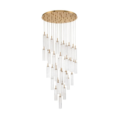Crystorama Lighting Group Addis 36" Wide Multi Light Pendant with Clear Glass Shades
