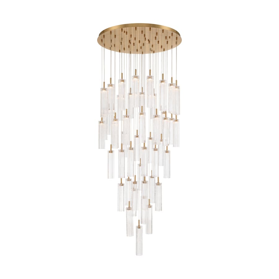 Crystorama Lighting Group Addis 36" Wide Multi Light Pendant with Clear Glass Shades