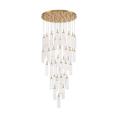 Crystorama Lighting Group Addis 36" Wide Multi Light Pendant with Clear Glass Shades