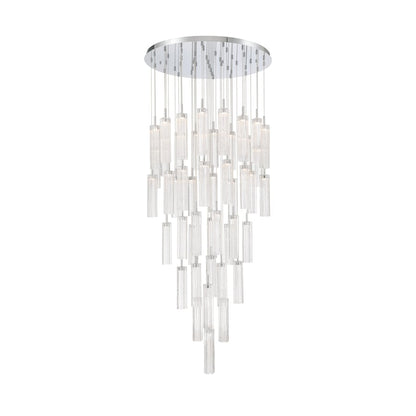 Crystorama Lighting Group Addis 36" Wide Multi Light Pendant with Clear Glass Shades