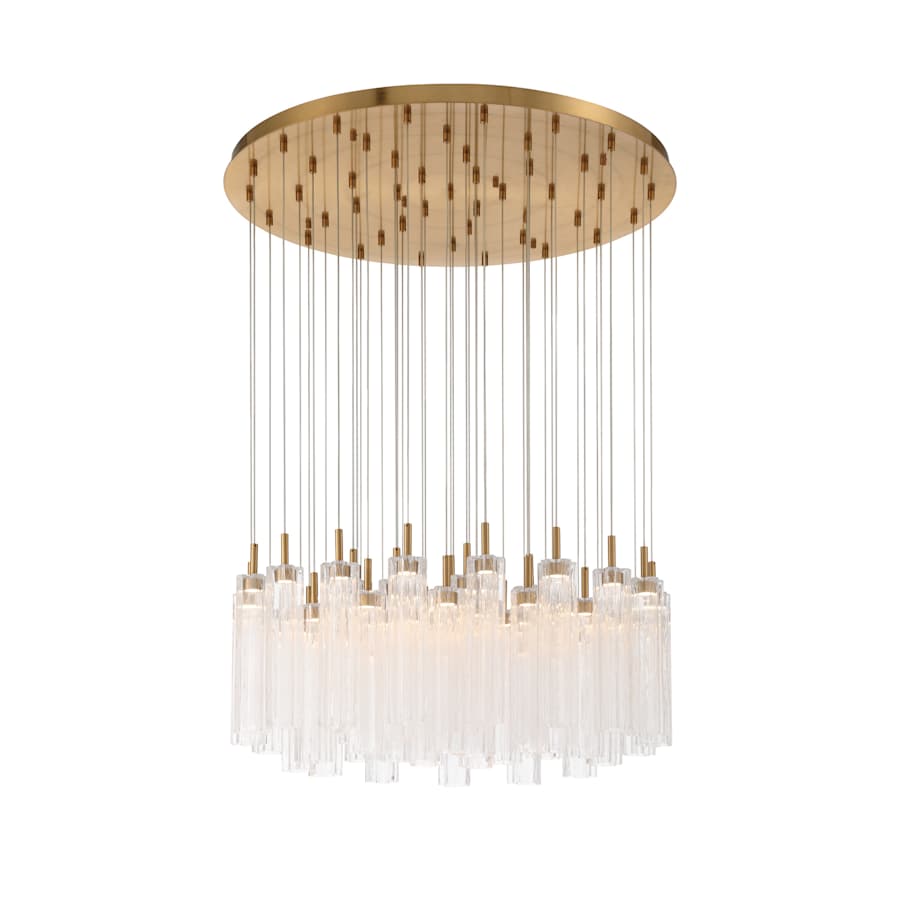 Crystorama Lighting Group Addis 36" Wide Multi Light Pendant with Clear Glass Shades