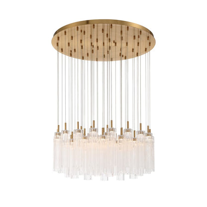 Crystorama Lighting Group Addis 36" Wide Multi Light Pendant with Clear Glass Shades
