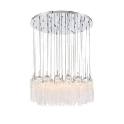 Crystorama Lighting Group Addis 36" Wide Multi Light Pendant with Clear Glass Shades