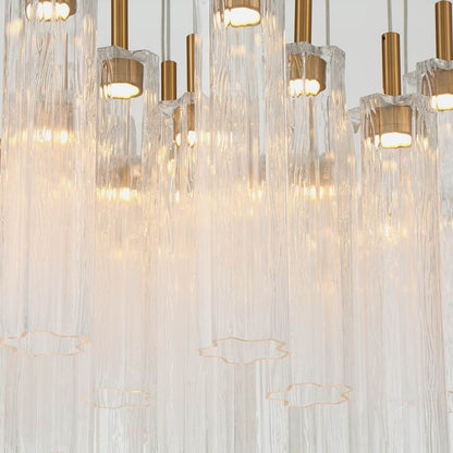 Crystorama Lighting Group Addis 36" Wide Multi Light Pendant with Clear Glass Shades
