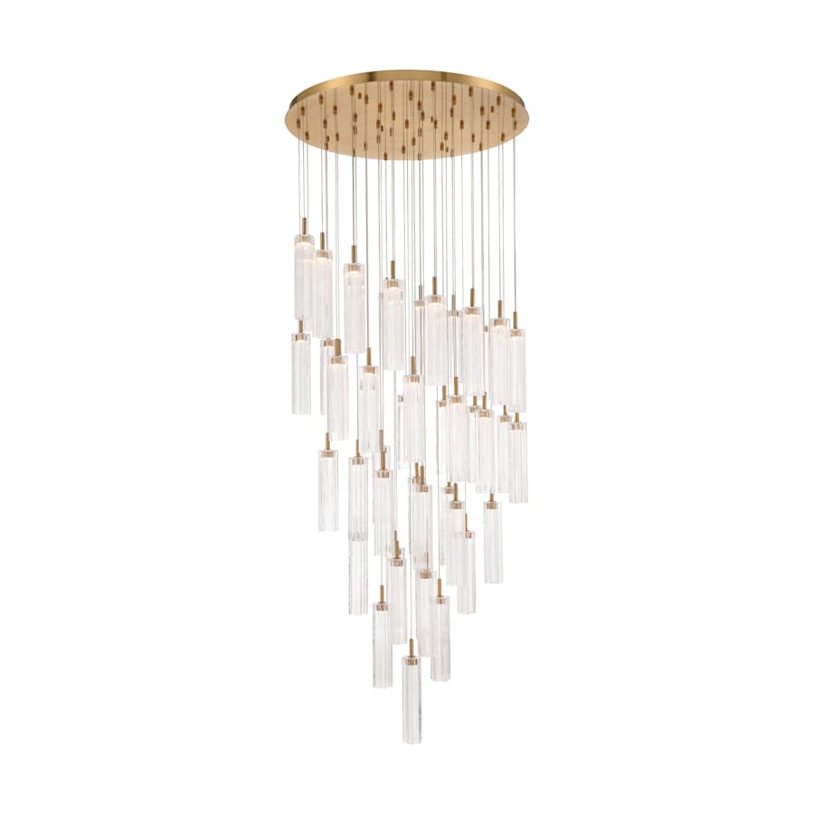 Crystorama Lighting Group Addis 36" Wide Multi Light Pendant with Clear Glass Shades