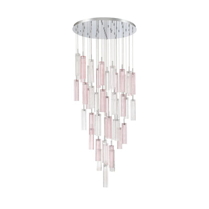 Crystorama Lighting Group Addis 36" Wide Multi Light Pendant with Spring Glass Shades