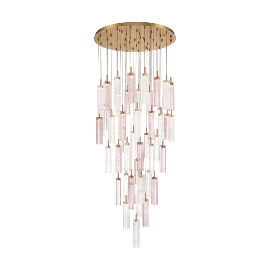 Crystorama Lighting Group Addis 36" Wide Multi Light Pendant with Spring Glass Shades
