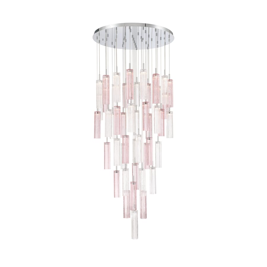 Crystorama Lighting Group Addis 36" Wide Multi Light Pendant with Spring Glass Shades