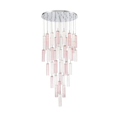Crystorama Lighting Group Addis 36" Wide Multi Light Pendant with Spring Glass Shades
