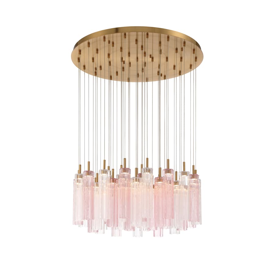 Crystorama Lighting Group Addis 36" Wide Multi Light Pendant with Spring Glass Shades