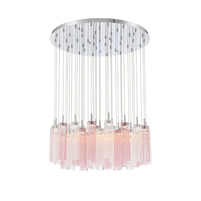 Crystorama Lighting Group Addis 36" Wide Multi Light Pendant with Spring Glass Shades