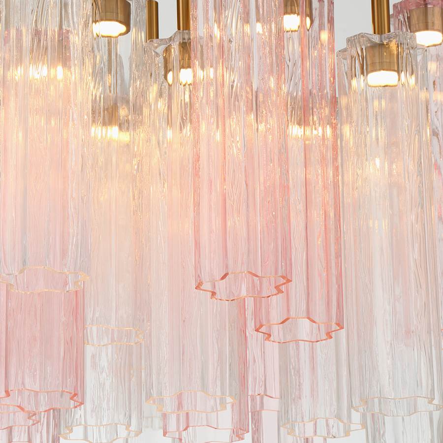Crystorama Lighting Group Addis 36" Wide Multi Light Pendant with Spring Glass Shades