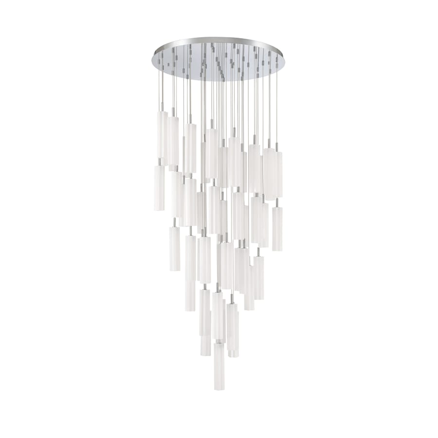 Crystorama Lighting Group Addis 36" Wide Multi Light Pendant with White Glass Shades