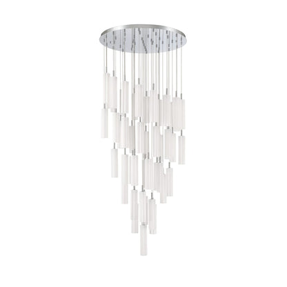 Crystorama Lighting Group Addis 36" Wide Multi Light Pendant with White Glass Shades