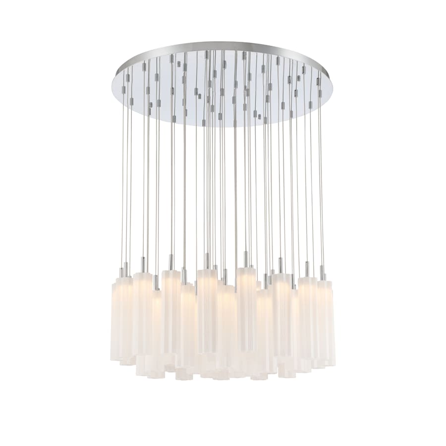 Crystorama Lighting Group Addis 36" Wide Multi Light Pendant with White Glass Shades