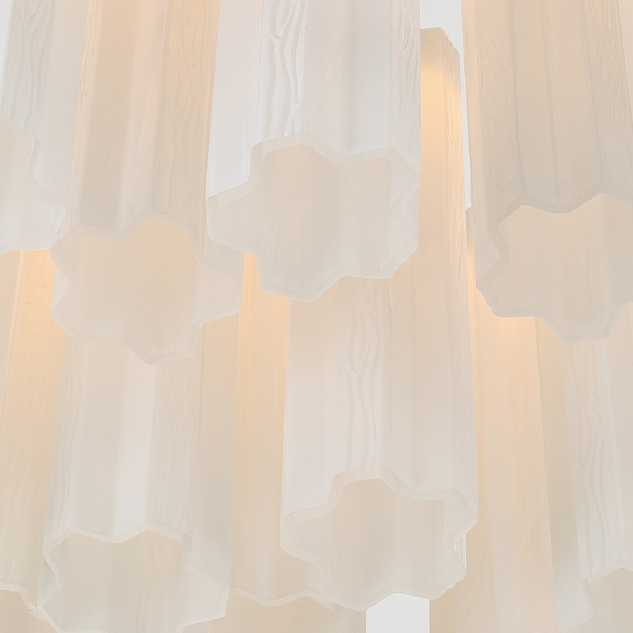 Crystorama Lighting Group Addis 36" Wide Multi Light Pendant with White Glass Shades