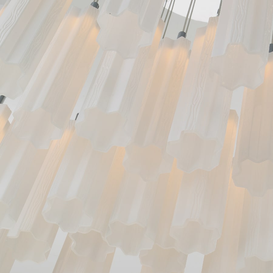 Crystorama Lighting Group Addis 36" Wide Multi Light Pendant with White Glass Shades