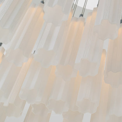 Crystorama Lighting Group Addis 36" Wide Multi Light Pendant with White Glass Shades