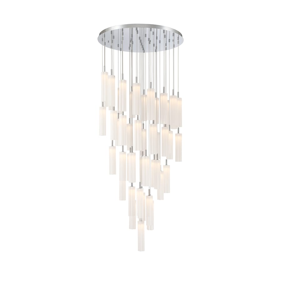 Crystorama Lighting Group Addis 36" Wide Multi Light Pendant with White Glass Shades