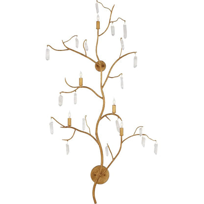 Currey and Company Forest 5 Light 56" Tall Wall Sconce