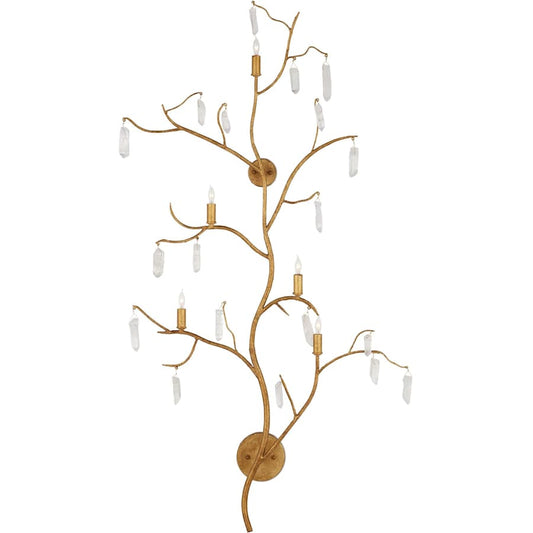 Currey and Company Forest 5 Light 56" Tall Wall Sconce