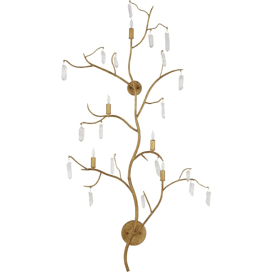 Currey and Company Forest 5 Light 56" Tall Wall Sconce