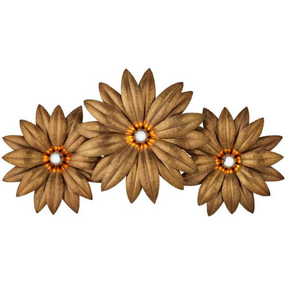 Currey and Company Alithea 3 Light 21" Tall Wall Sconce with Floral Shades