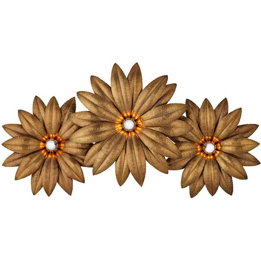 Currey and Company Alithea 3 Light 21" Tall Wall Sconce with Floral Shades