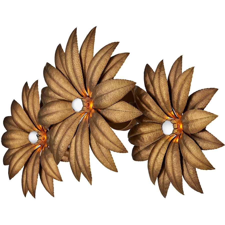 Currey and Company Alithea 3 Light 21" Tall Wall Sconce with Floral Shades