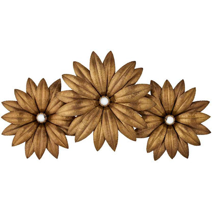 Currey and Company Alithea 3 Light 21" Tall Wall Sconce with Floral Shades