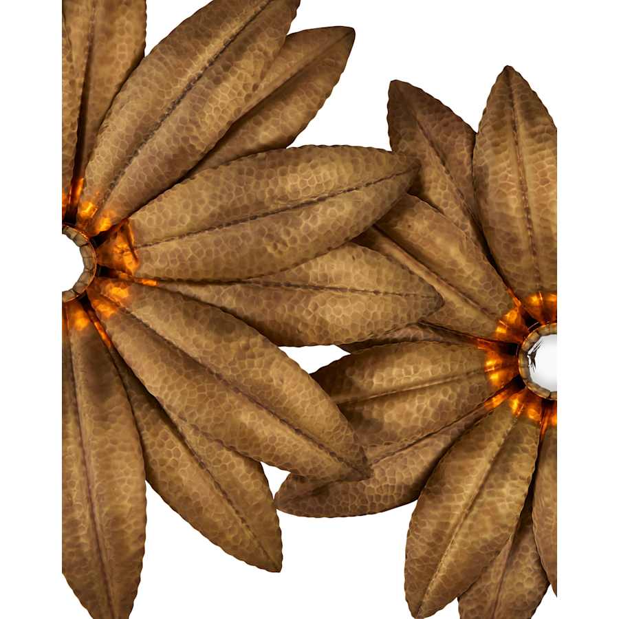 Currey and Company Alithea 3 Light 21" Tall Wall Sconce with Floral Shades