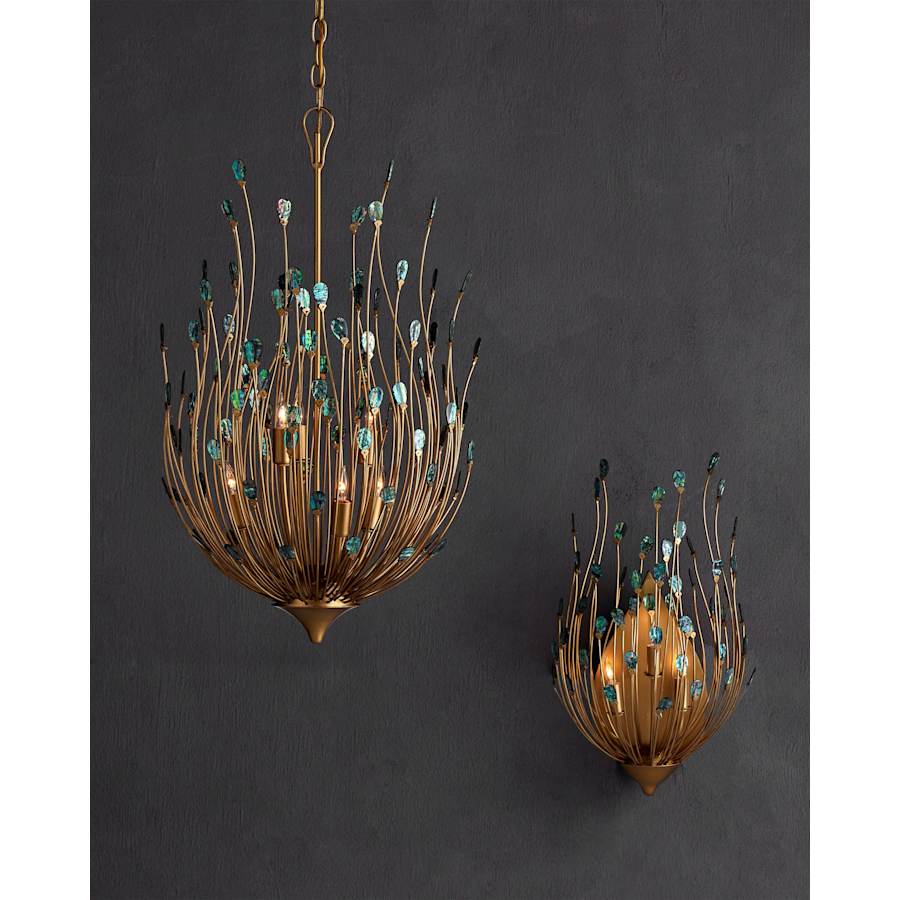 Currey and Company Delphos 3 Light 25" Tall Wall Sconce