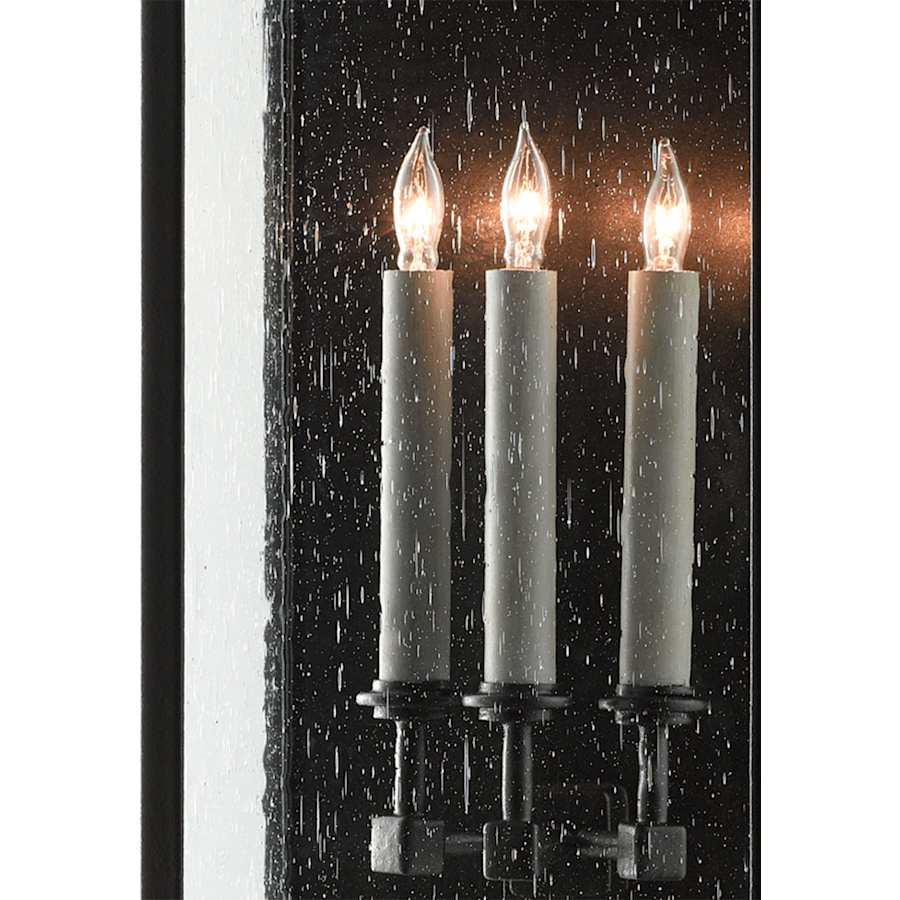 Currey and Company Tanzy 3 Light 28" Tall Outdoor Wall Sconce with Glass Shade