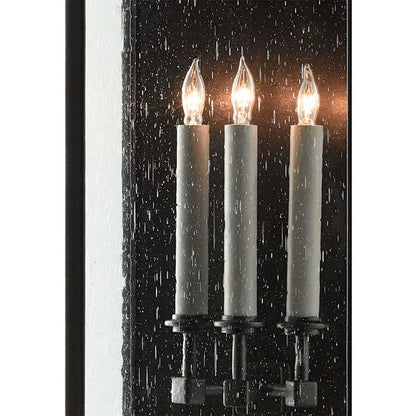 Currey and Company Tanzy 3 Light 28" Tall Outdoor Wall Sconce with Glass Shade