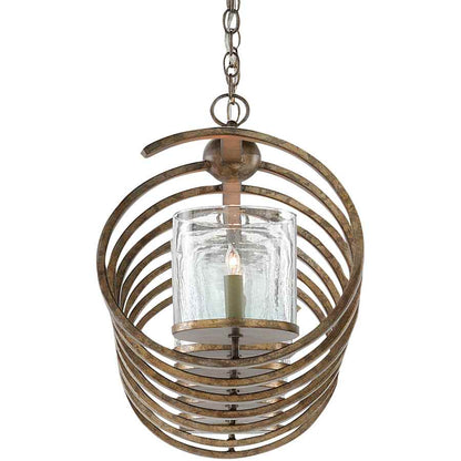 Currey and Company Maximus 7 Light 64" Wide Taper Candle Linear Chandelier with Clear Glass Shades