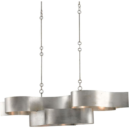 Currey and Company Grand Lotus 6 Light 51" Wide Wrought Iron Chandelier
