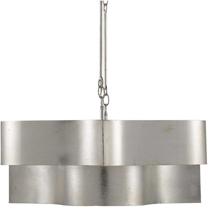 Currey and Company Grand Lotus 6 Light 51" Wide Wrought Iron Chandelier
